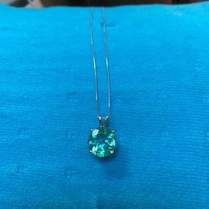 Aquamarine sterling silver necklace